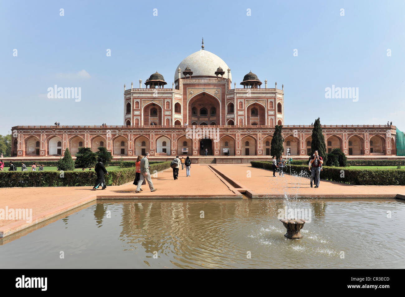 Humayun's Tomb, burial place of Muhammad Nasiruddin Humayun, UNESCO World Heritage Site, Delhi, Uttar Pradesh, North India Stock Photo