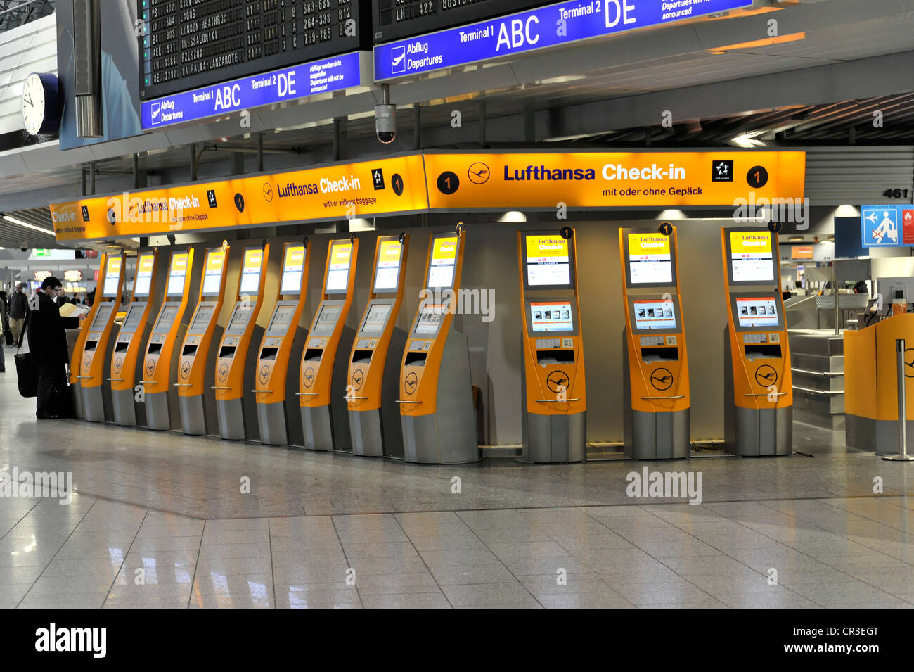 Check-in terminals of the Lufthansa, Frankfurt Airport, Frankfurt, Hesse,  Germany, Europe Stock Photo - Alamy