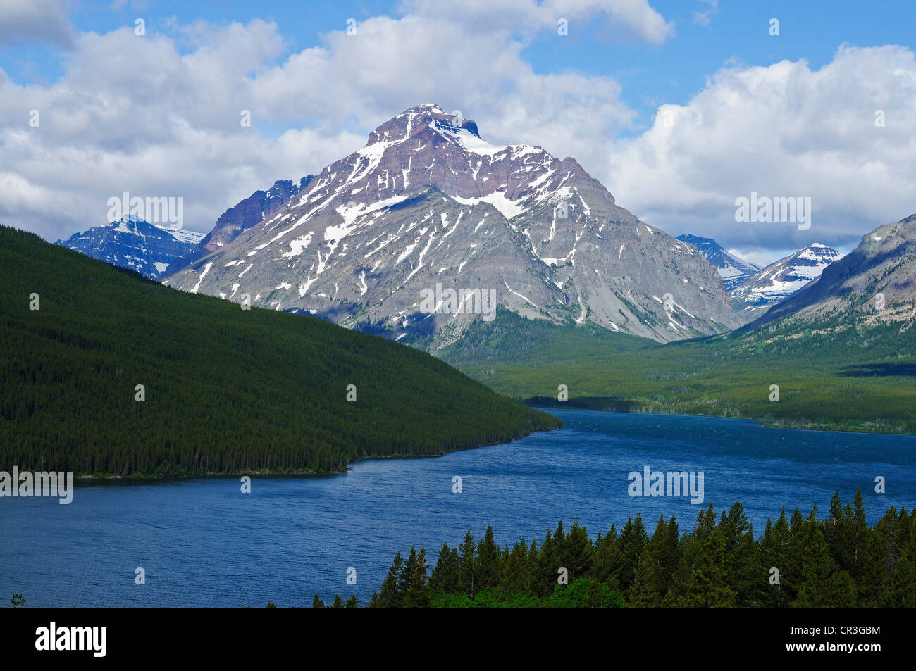 Rising Wolf Mountain, Two Medicine Mountain Lake, Glacier National Park, Rocky Mountains