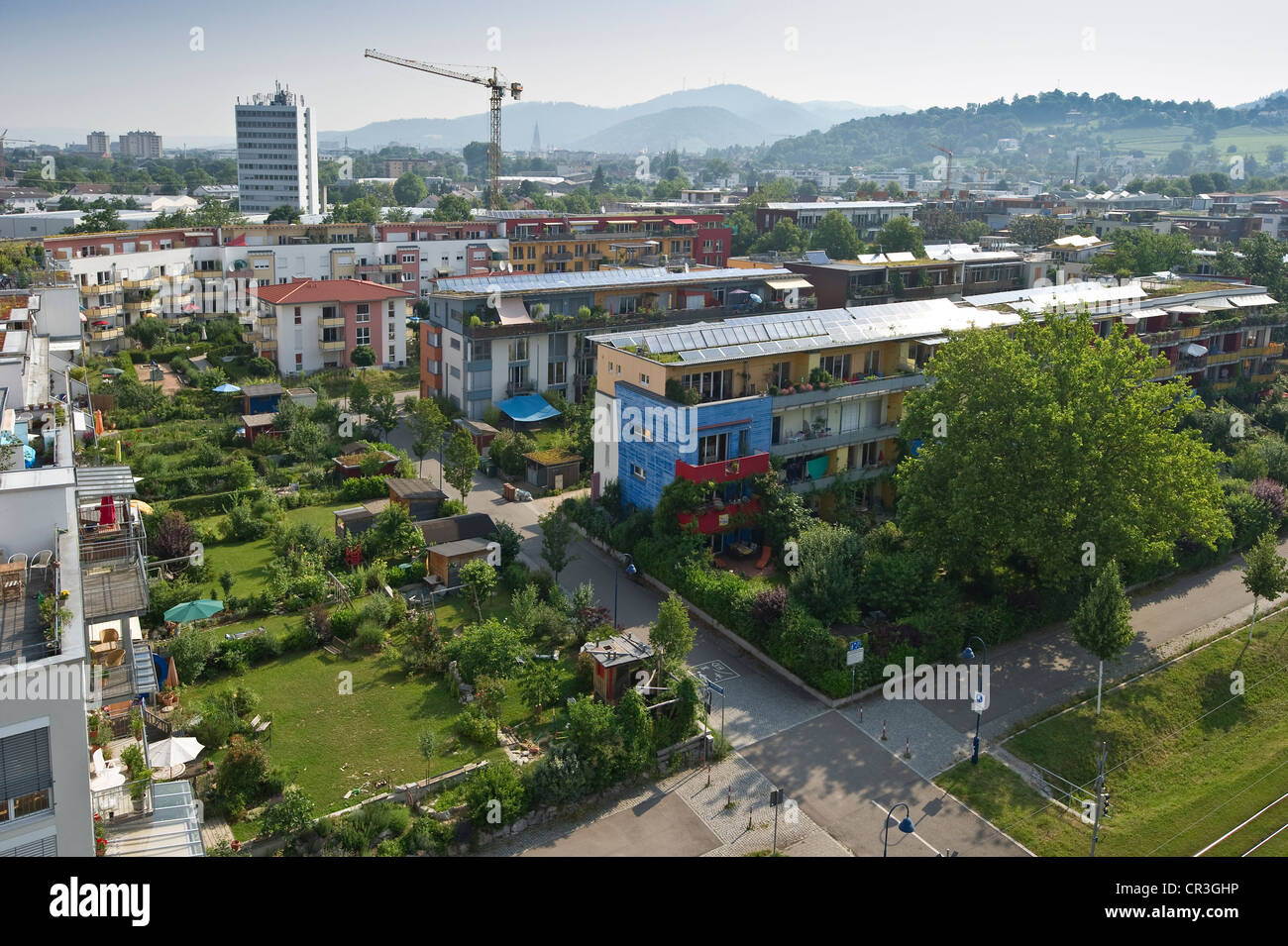 Passive houses, Vauban district, Freiburg im Breisgau, Baden