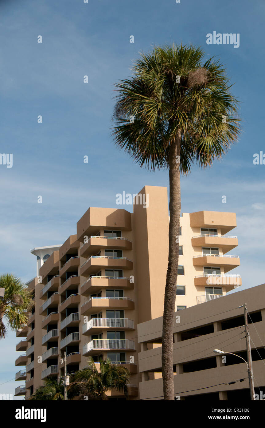 Condominium building, Pompano Beach Florida USA Stock Photo