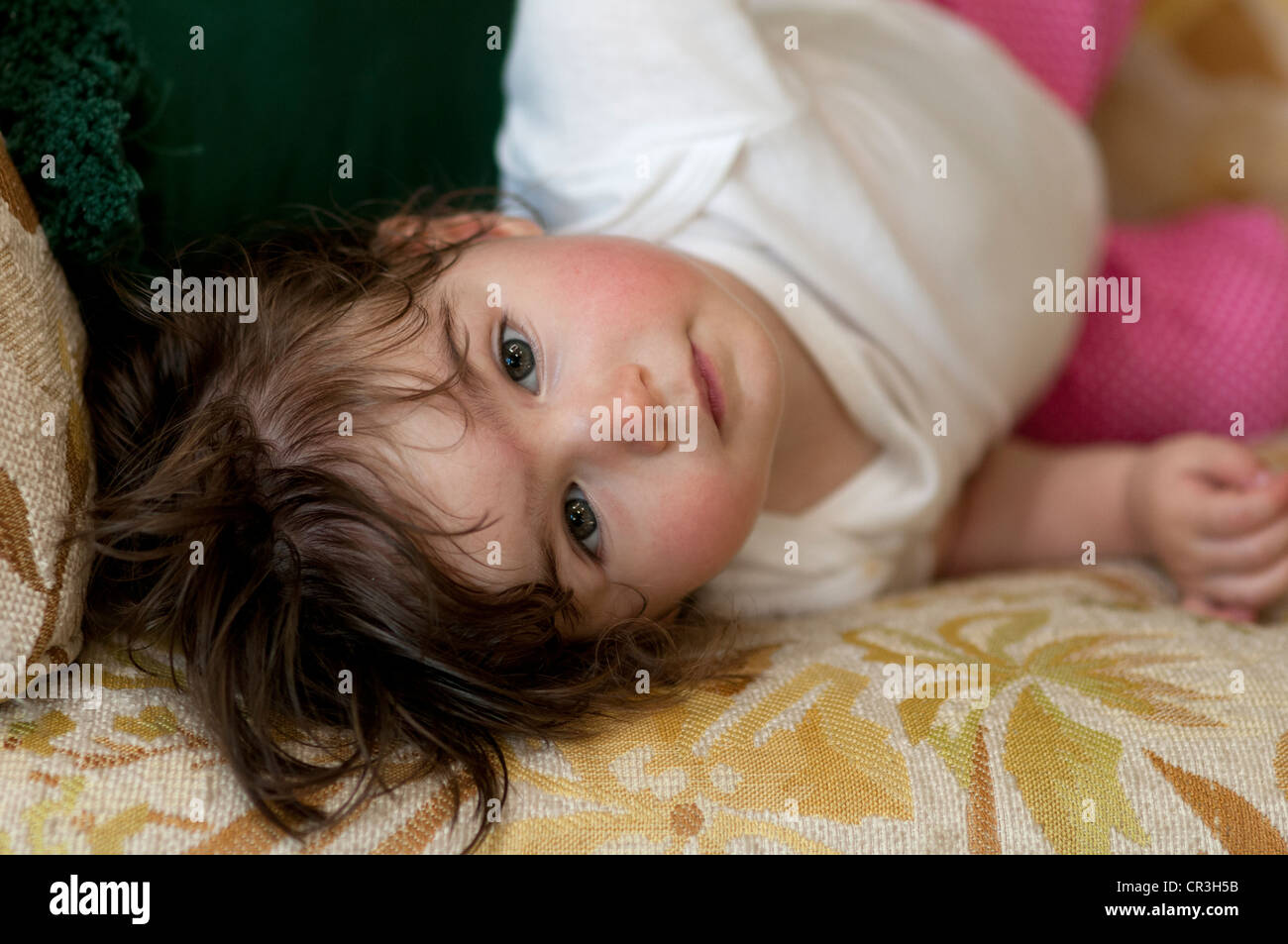 Shy little girl. Stock Photo