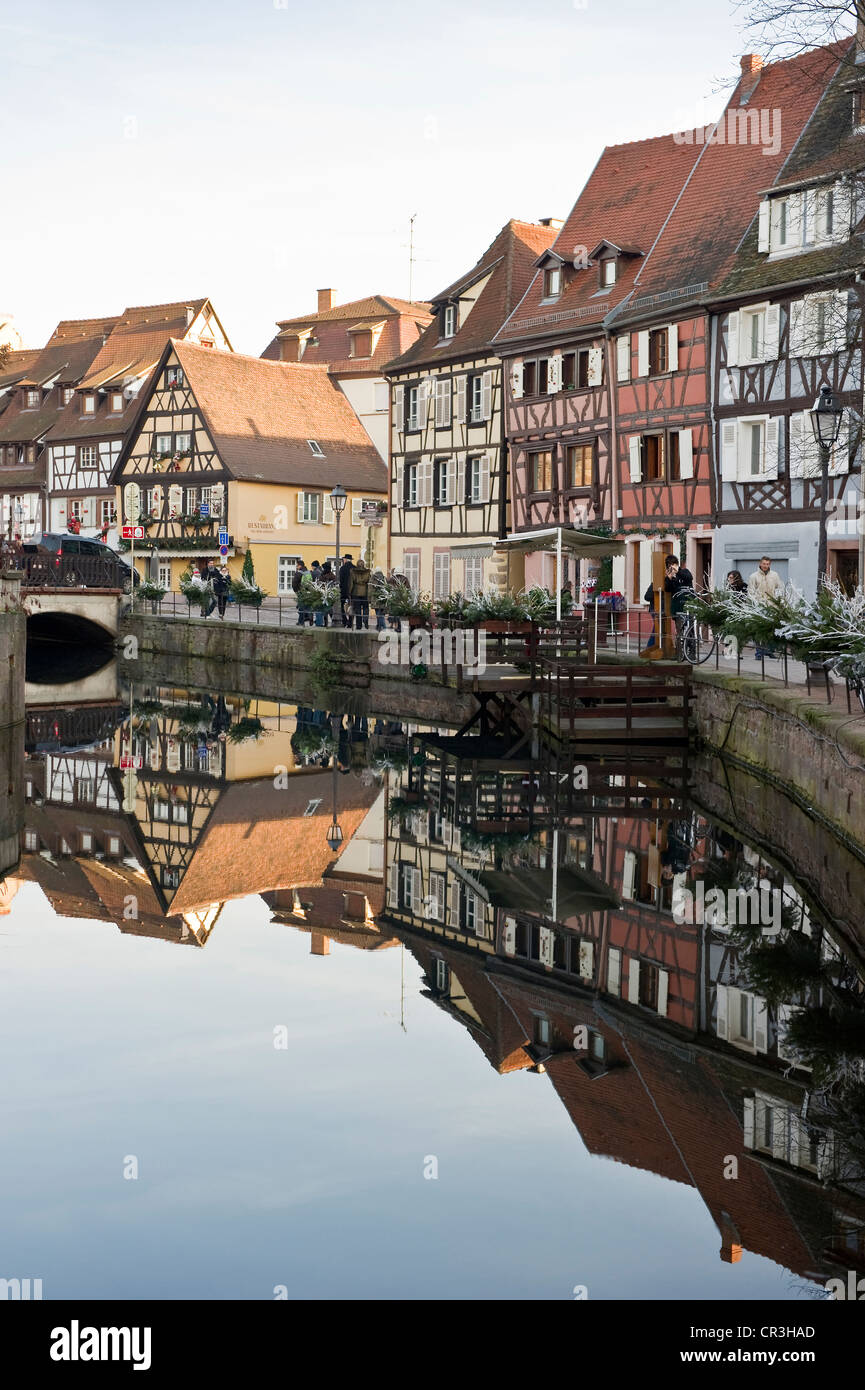 Winter in Colmar, Alsace, France, Europe Stock Photo
