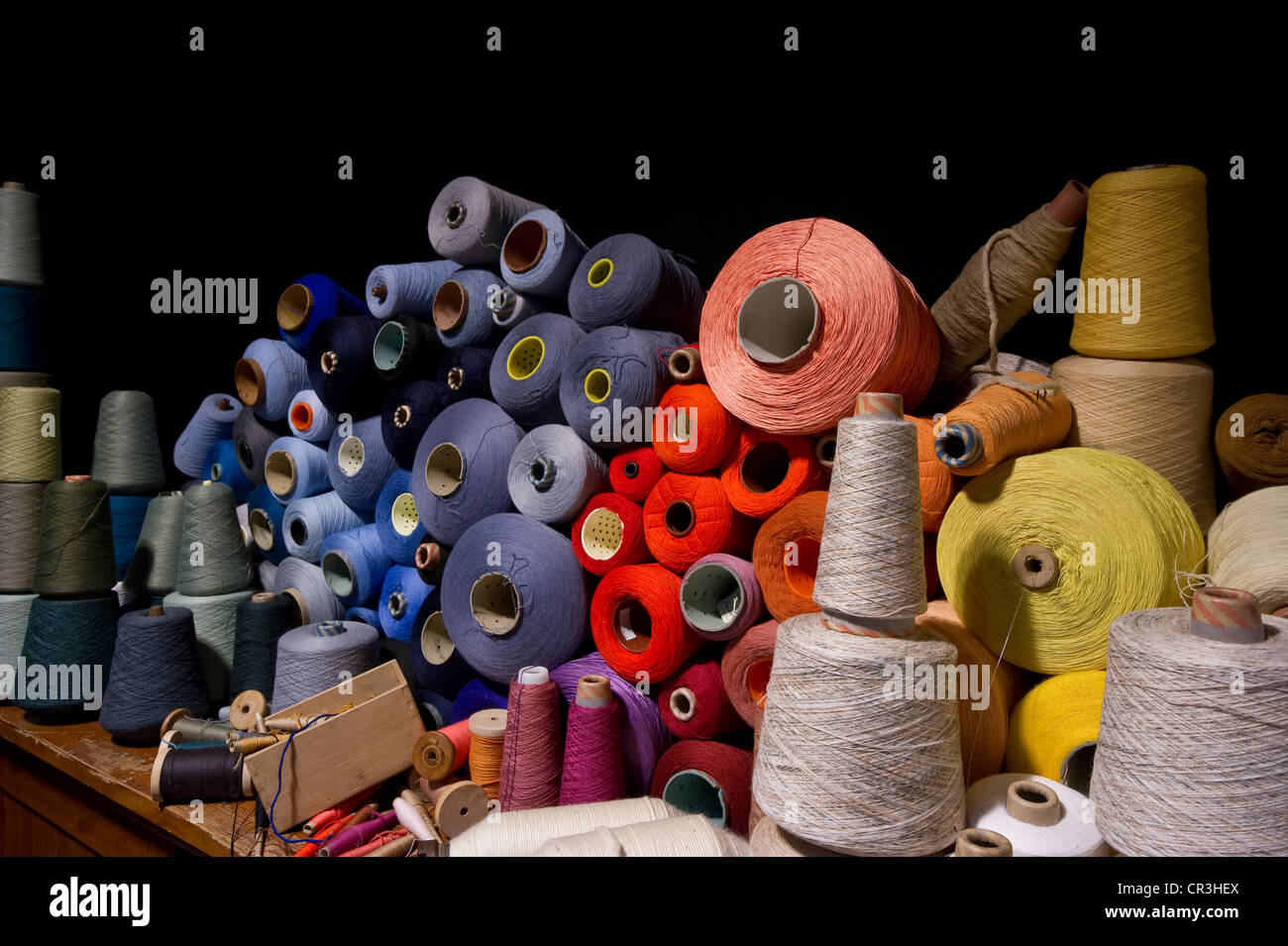 Spools and spindles Stock Photo