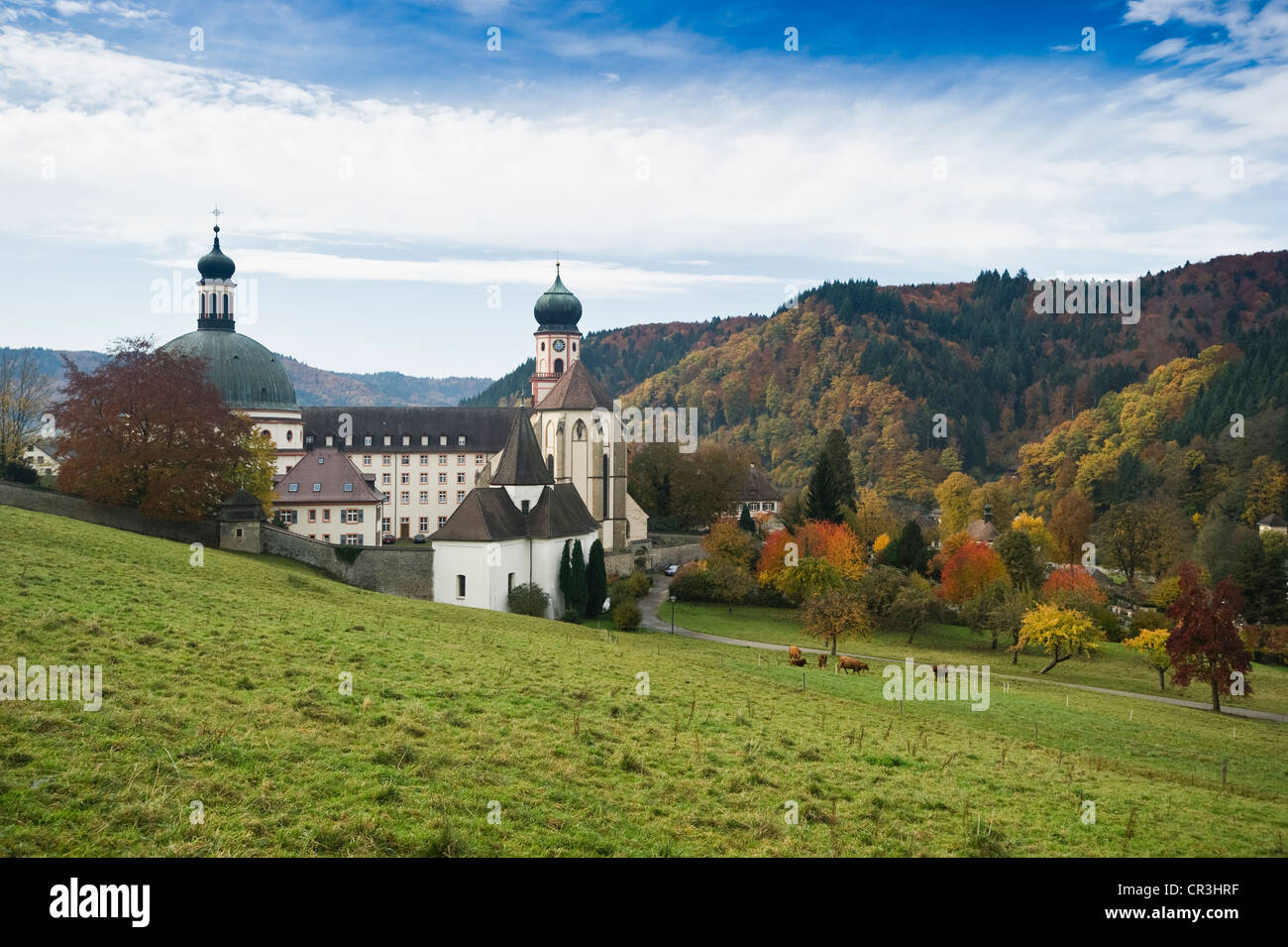St Trudpert monastery, Muenstertal, Schwarzwald or Black Forest, Baden-Wuerttemberg, Germany, Europe Stock Photo