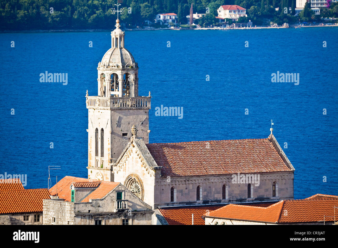 Croatia, Dalmatia, Dalmatian Coast, Korcula Island, Korcula City Stock Photo