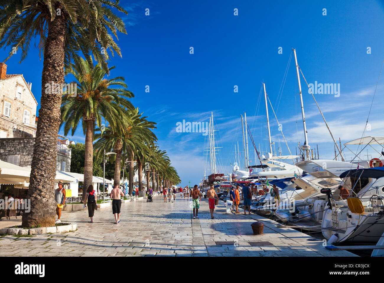 Croatia, Dalmatia, Dalmatian Coast, Hvar Island, Hvar City Stock Photo