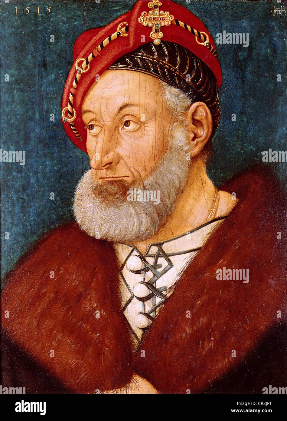 Christopher I, 13.11.1453 - 19.3.1527, Margrave of Baden-Baden 1475 - 1515, portrait, painting by Hans Baldung Grien, 1515, Alte Pinakothek, Munich, Stock Photo
