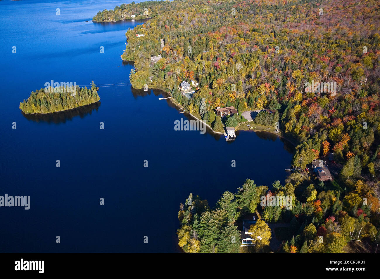 Canada, Quebec Province, Laurentides Region in Autumn, Indian Summer
