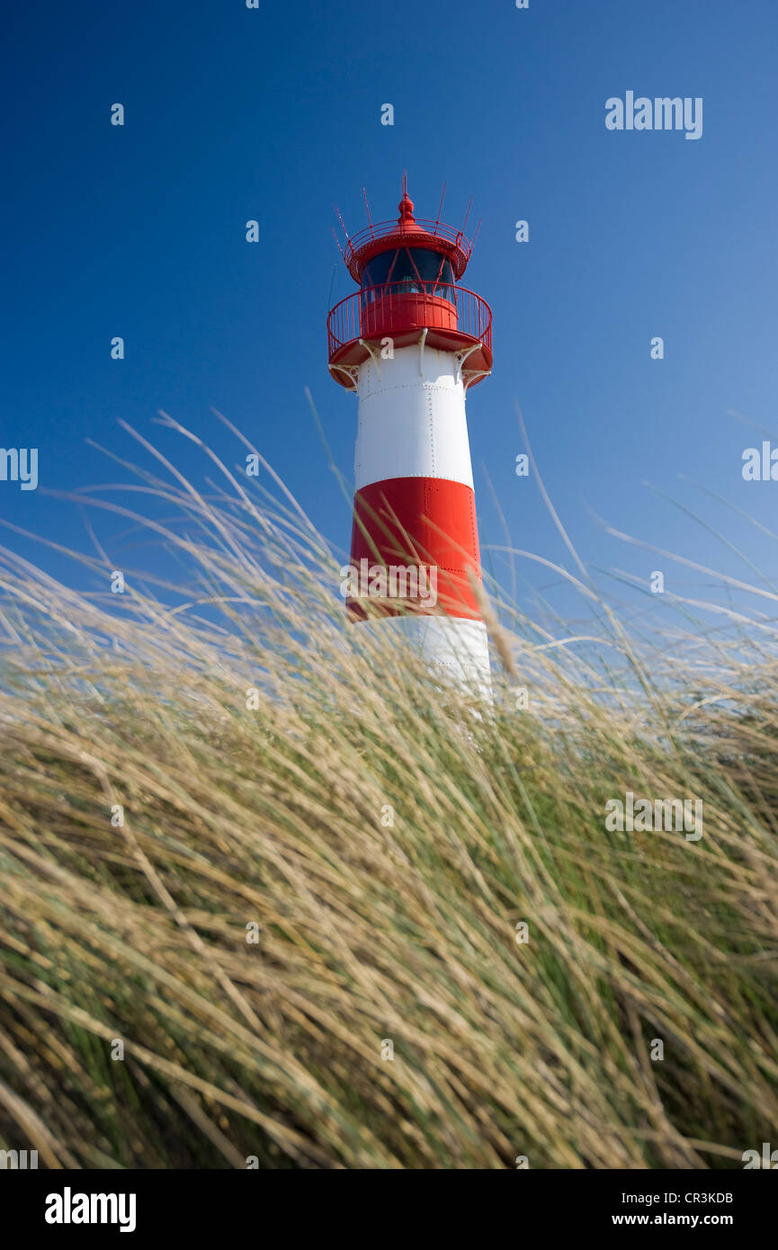 Lighthouse List-Ost, List, Sylt island, Schleswig-Holstein, Germany, Europe Stock Photo