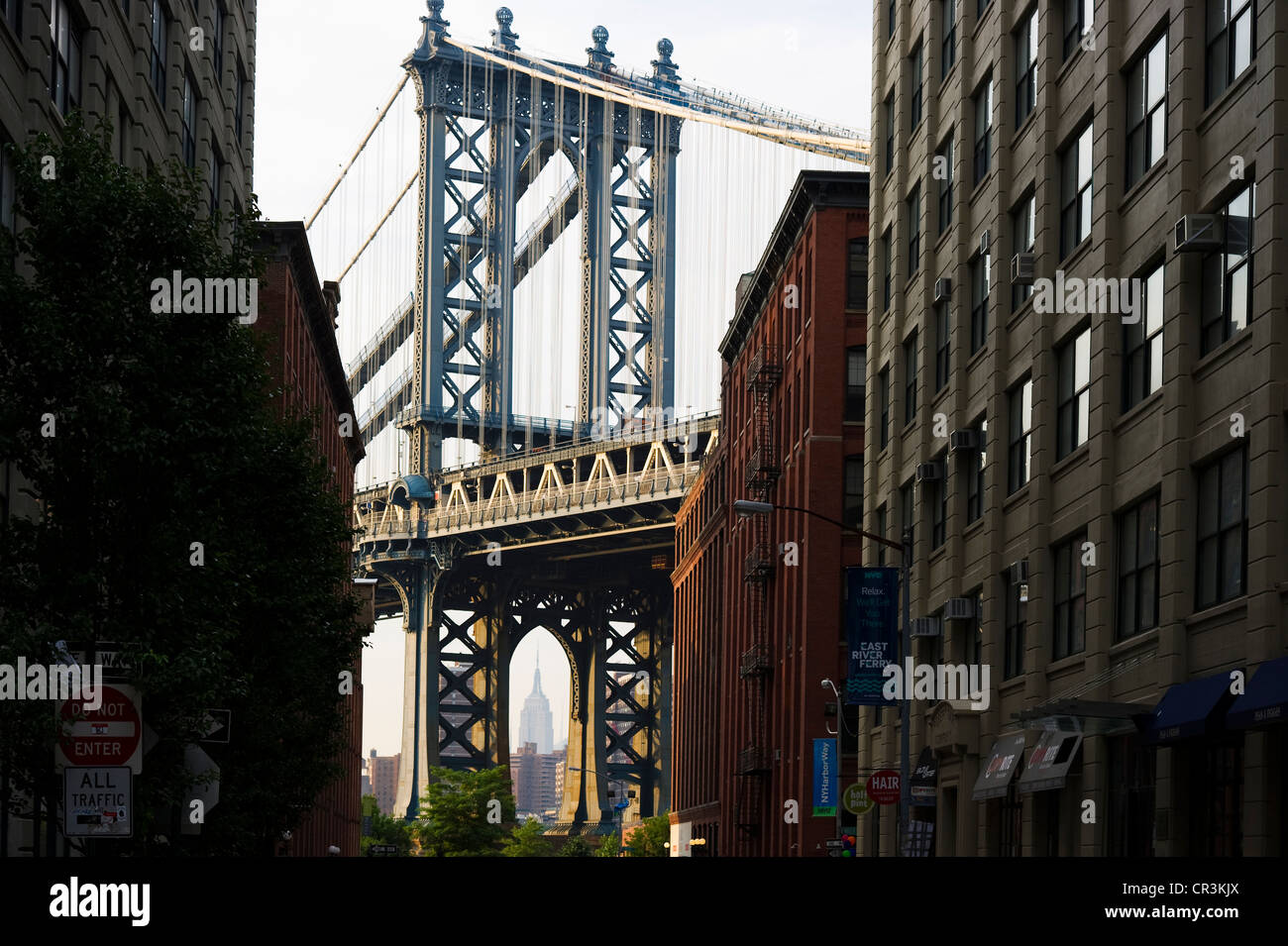 Manhattan Bridge, Brooklyn, New York, USA Stock Photo