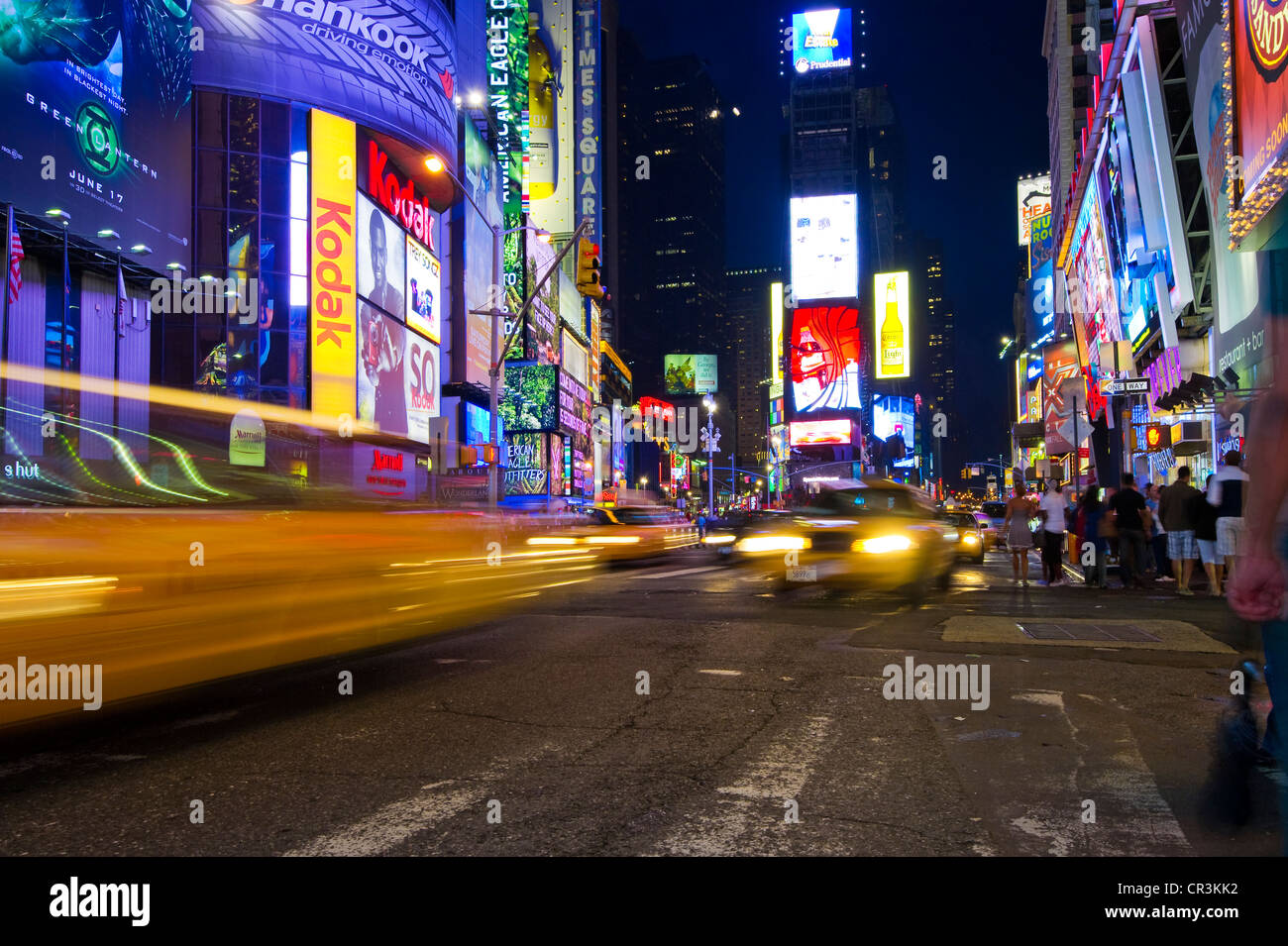 Times Square at night, Manhattan, New York, USA Stock Photo