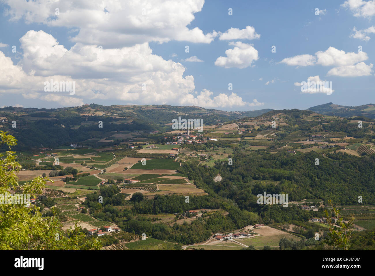 Hilly landscape near Castino, Cuneo, Piedmont, Italy, Europe Stock Photo