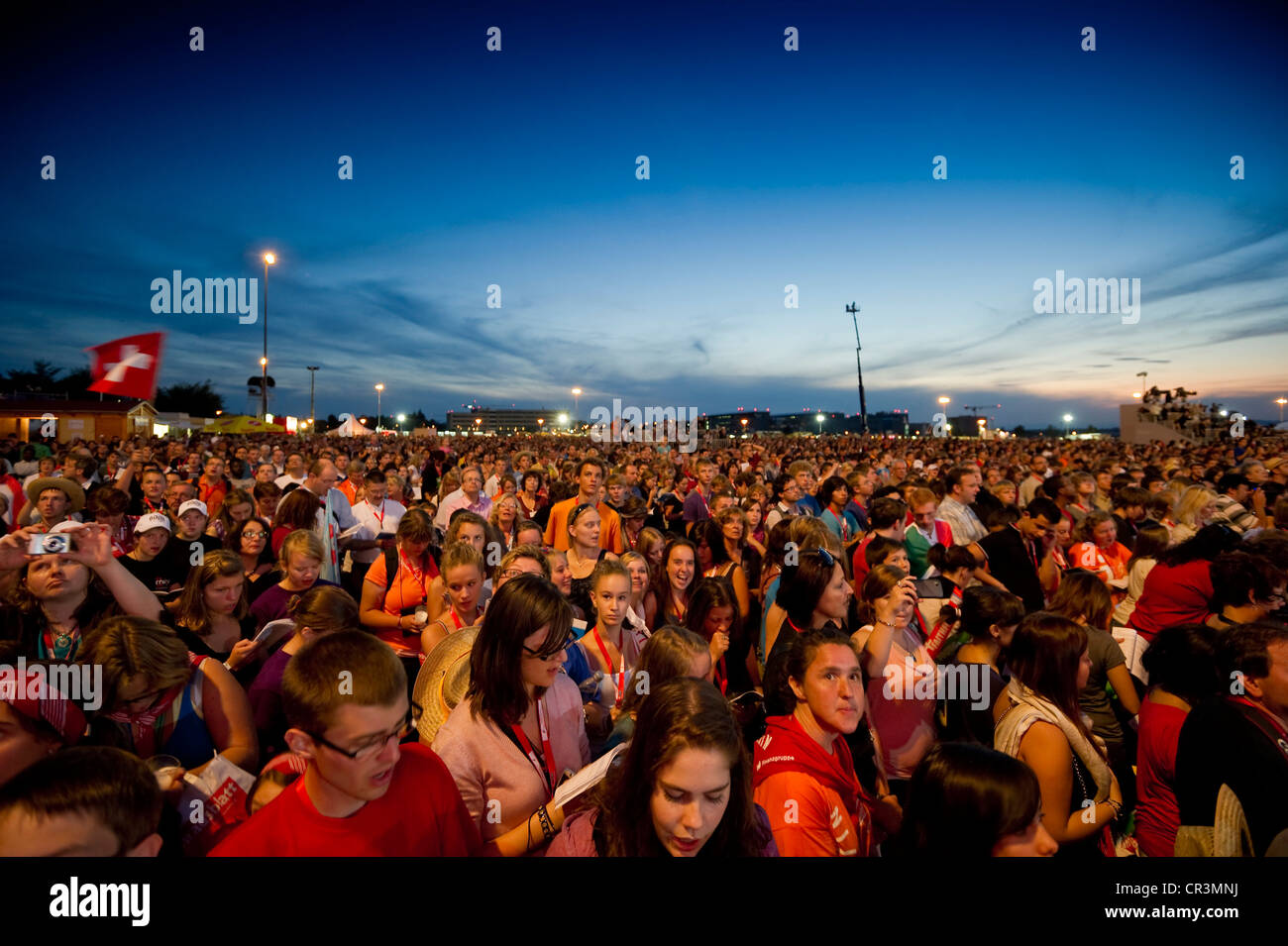 Youth Vigil at the new Messe Freiburg Conference Centre, during the visit of Pope Benedict XVI on 24th September 2011 Stock Photo