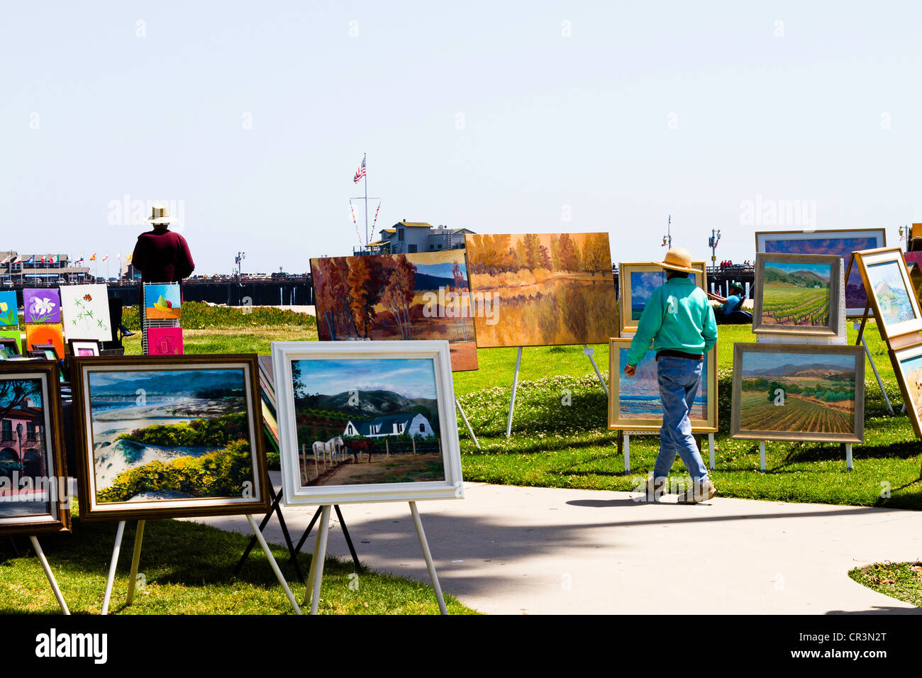 Outdoor art exhibit in "Santa Barbara" California Stock Photo Alamy