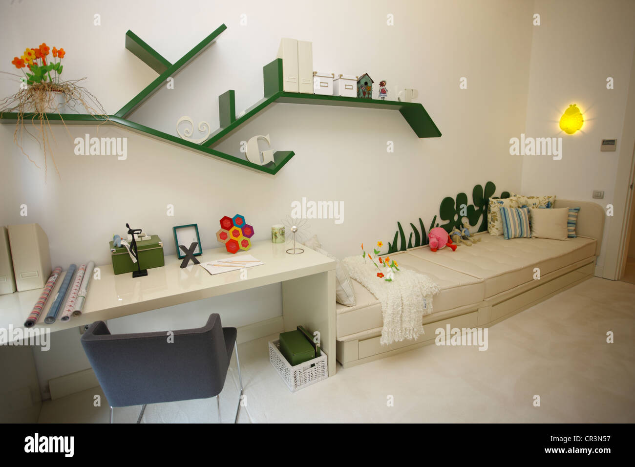 Turkey, Istanbul, model apartment of a future complex housing in the Eastern bank of the city Stock Photo