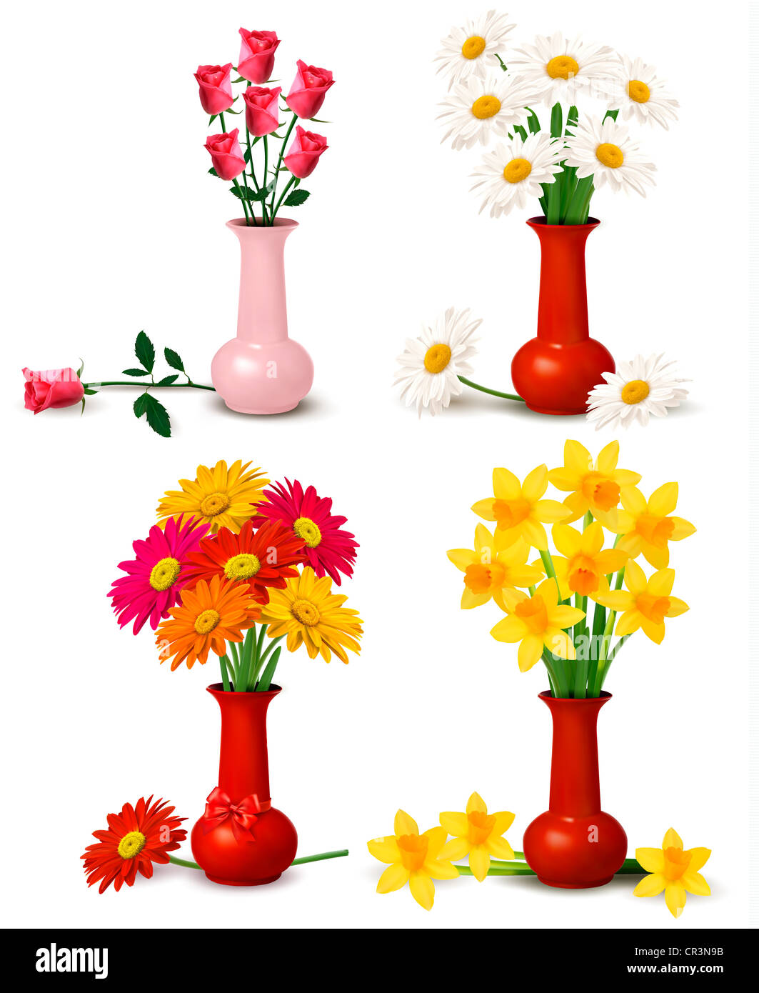 Flowers in vases Cut Out Stock Images & Pictures - Alamy