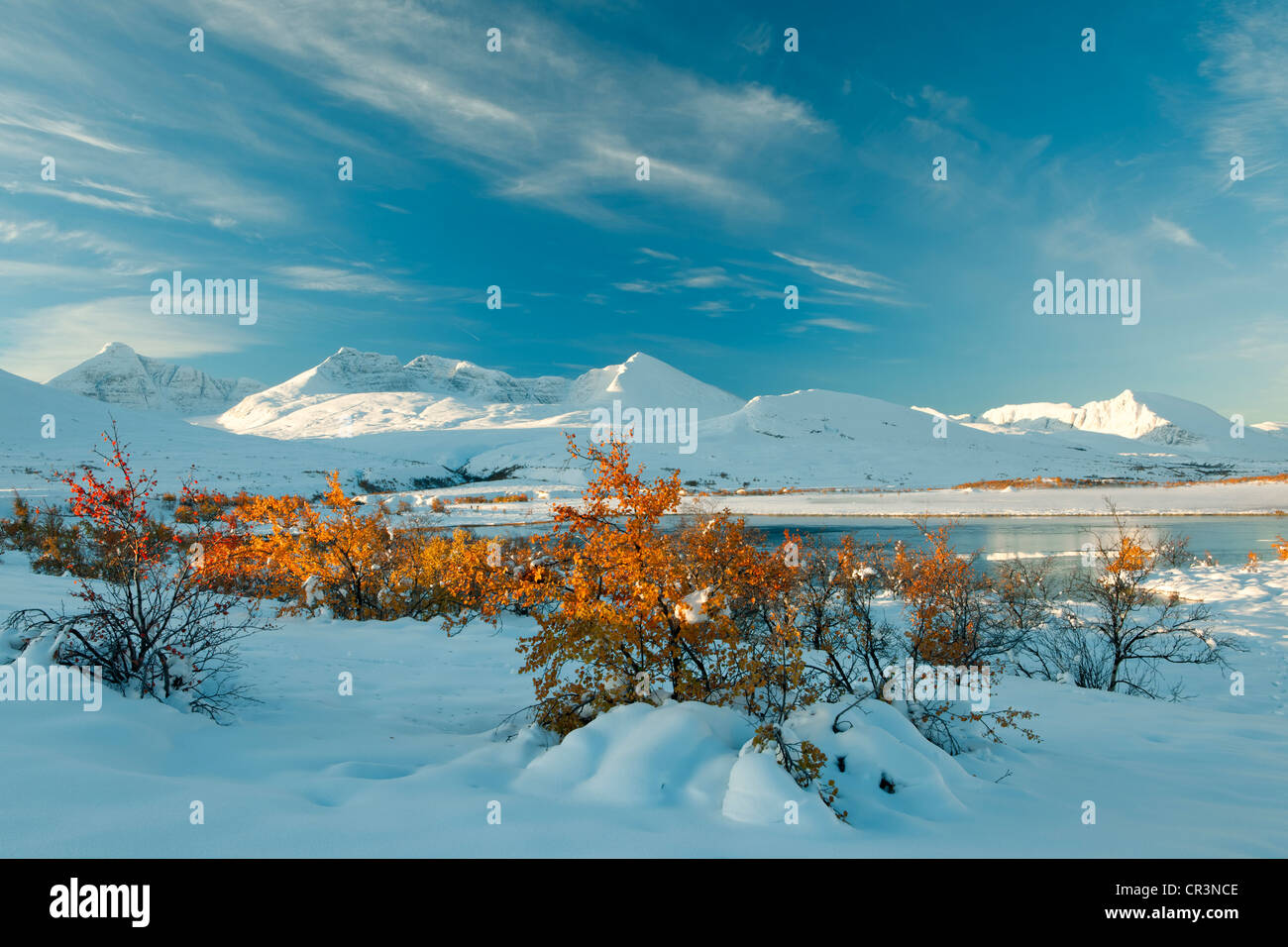 Early snow in the Rondane National Park, Norway, Scandinavia, Europe Stock Photo