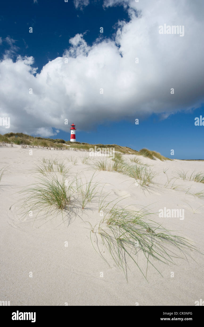 Beach, behind the Lighthouse List-East, List, Sylt island, Schleswig-Holstein, Germany, Europe Stock Photo