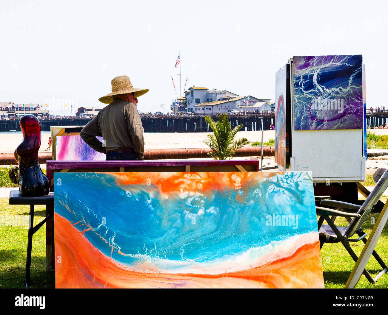 Outdoor art exhibit in "Santa Barbara" California Stock Photo Alamy