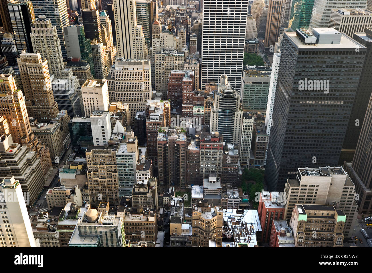 View from Rockefeller Center on Manhattan, New York, USA, America Stock Photo