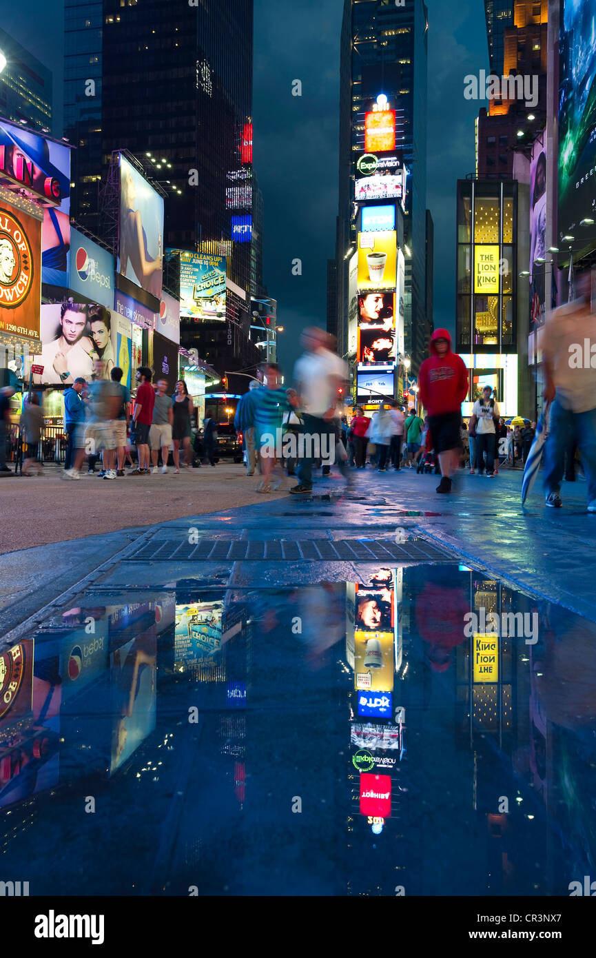 Passersby, Broadway and Times Square, Manhattan, New York, USA, America Stock Photo