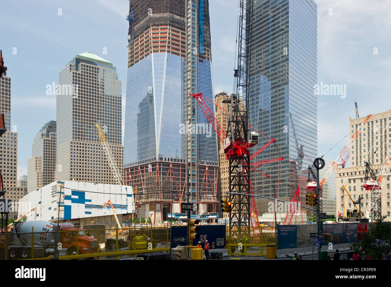 Construction site at Ground Zero, June 2011, Manhattan, New York, USA, America Stock Photo