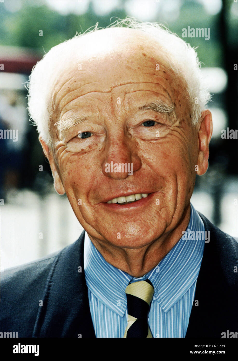 Scheel Walter 8.7.1919 - 24.8.2016, German politician (FDP), portrait, Berlin, 12.7.1999, Stock Photo