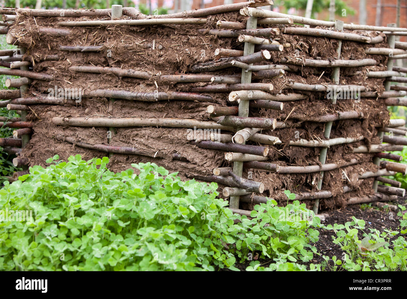 Soil and lath compost heap, England, UK Stock Photo