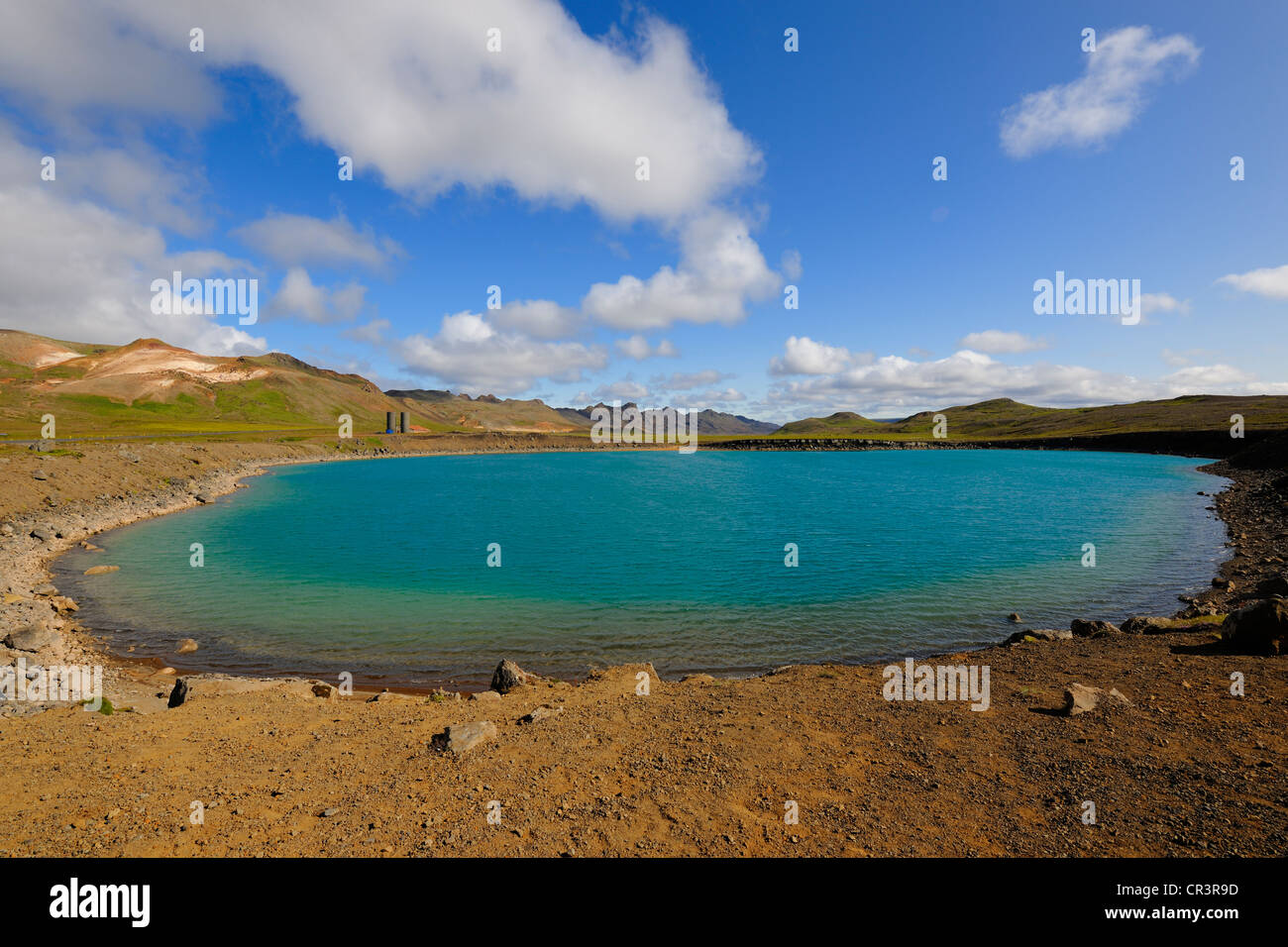 Iceland, Reykjavik Region, Krisuvik Valley, Grainvatn Lake, south of Kleifarvatn Lake Stock Photo