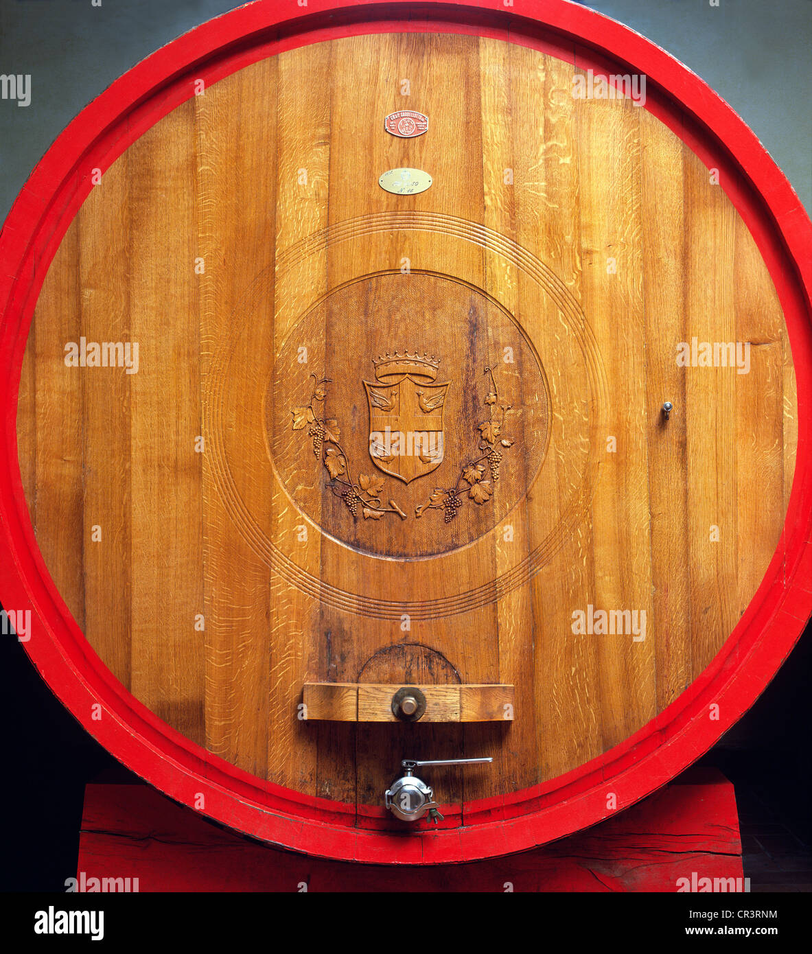 Wine Cellar, Fattoria dei Barbi. Podernovi, Montalcino, Siena, Tuscany