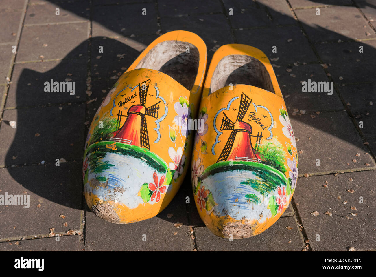 Typical Dutch wooden clogs, Holland, Netherlands, Europe Stock Photo