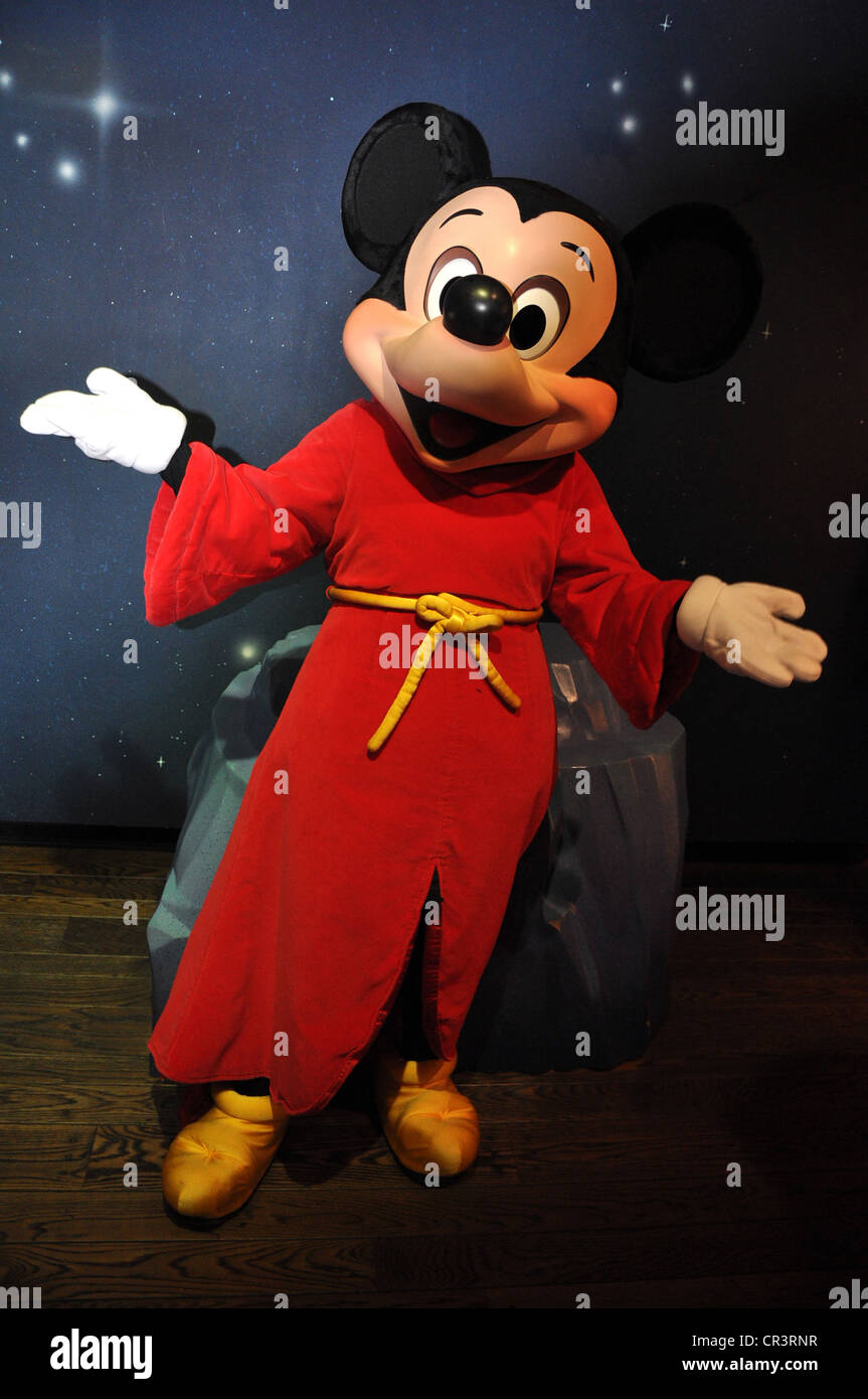 Mickey Mouse in his studio greeting guests at Mickey's House at Disneyland, Anaheim, California Stock Photo