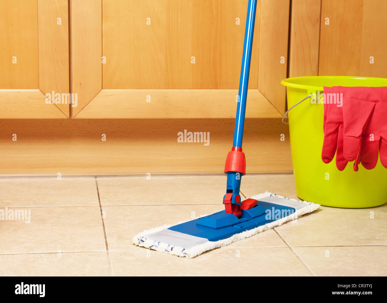 Cleaning,floor,service,mopped,equipment,washing,house,mop,kitchen,dirty,hygiene,shiny Stock Photo