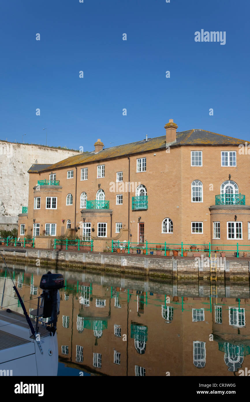 England, East Sussex, Brighton, apartment building in the Marina Stock