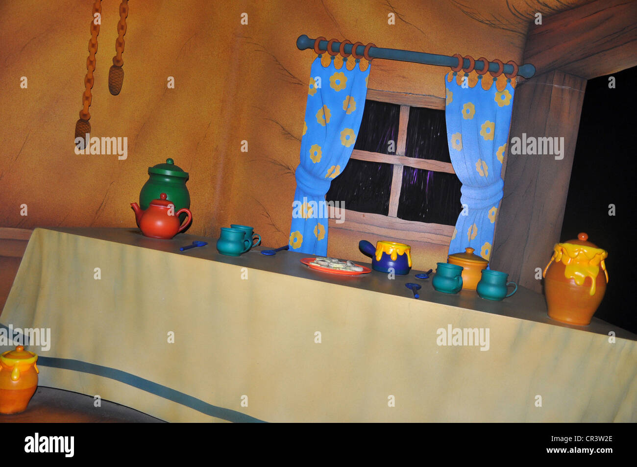 Amusing kitchen at the Winnie the Pooh Attraction at Disneyland, Anaheim, California Stock Photo
