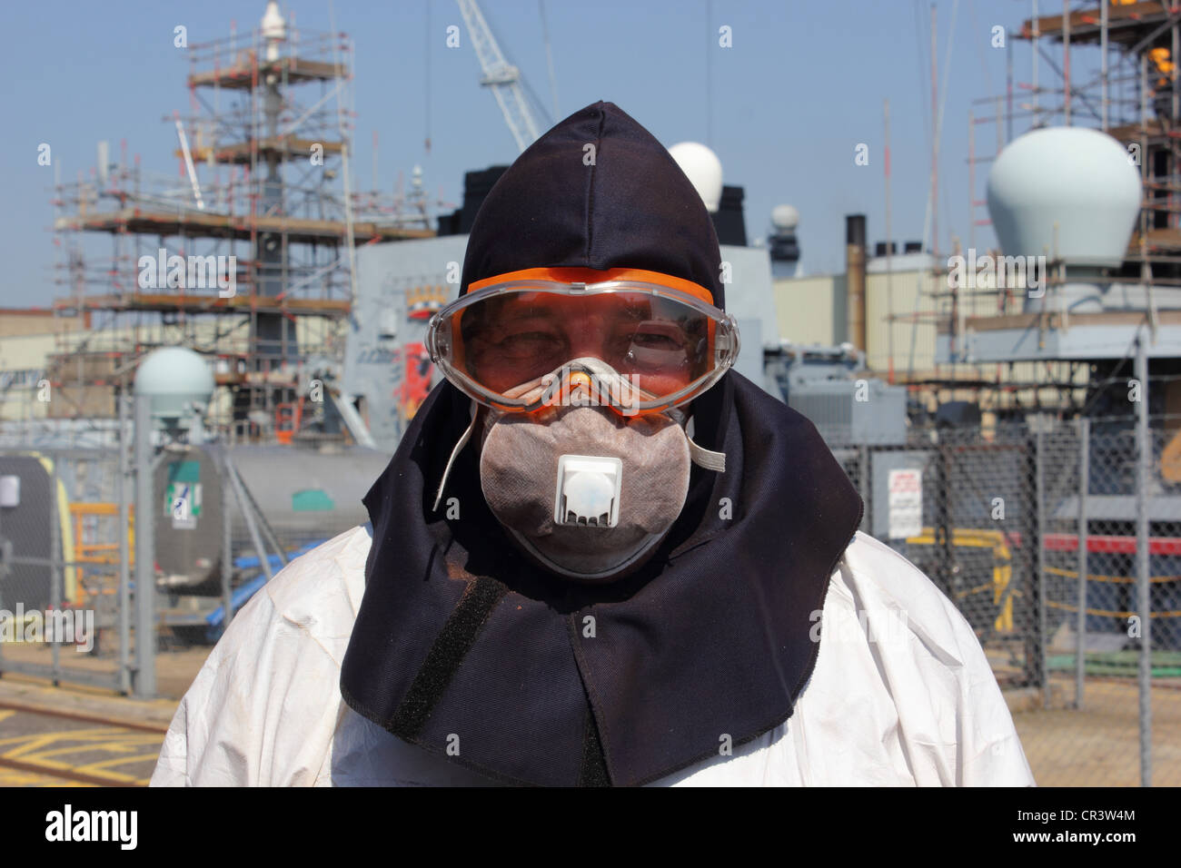 Personal protection equipment. engineer / cleaner wearing his personal