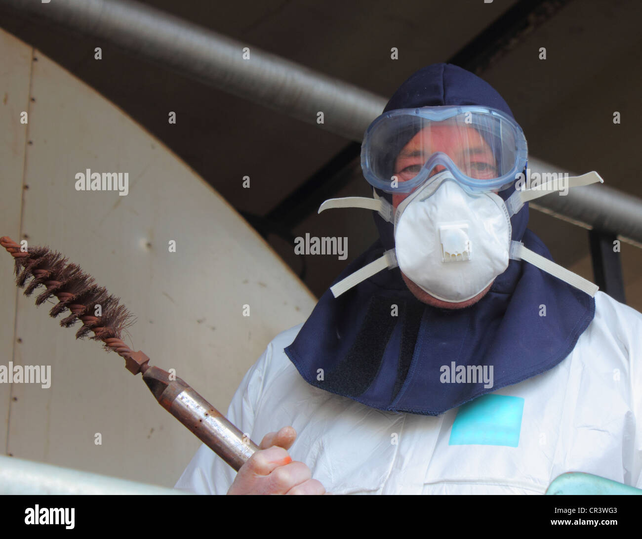 Personal protection equipment. engineer / cleaner wearing his personal