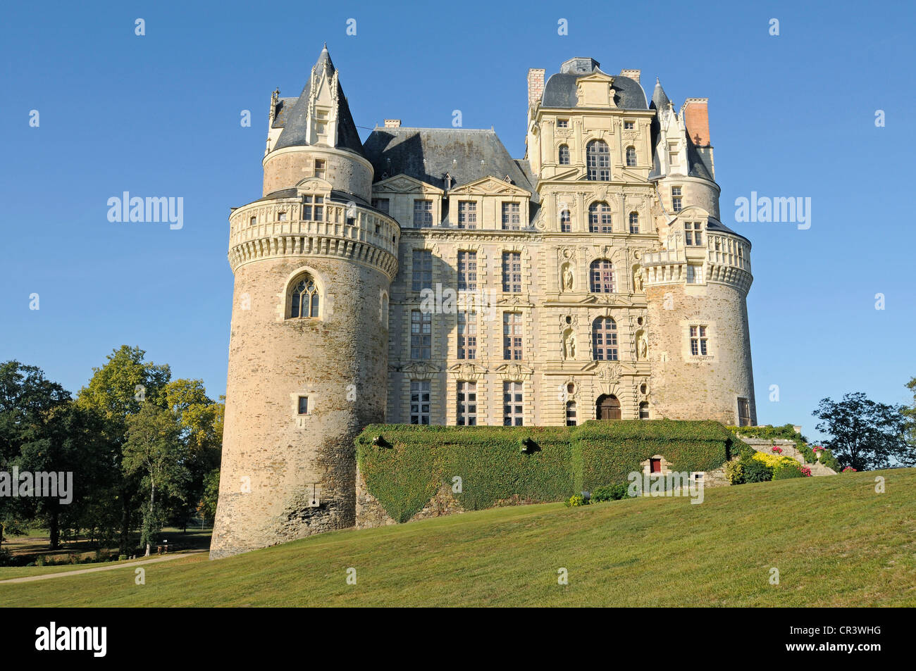 Chateau Brissac Castle, Brissac-Quince, Angers, department of Maine-et-Loire, Pays de la Loire, France, Europe Stock Photo