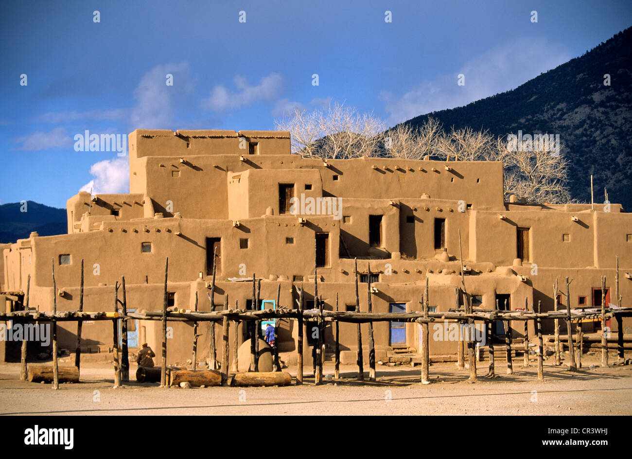 United States, New Mexico, Taos, adobe housing of the Pueblo Indians