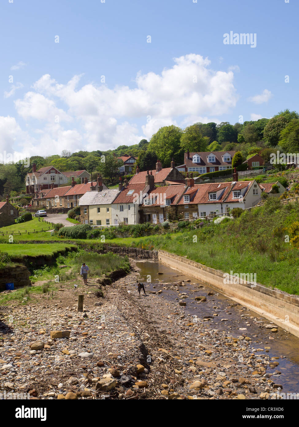 Holiday Cottages At Sandsend Near Whitby North Yorkshire Stock