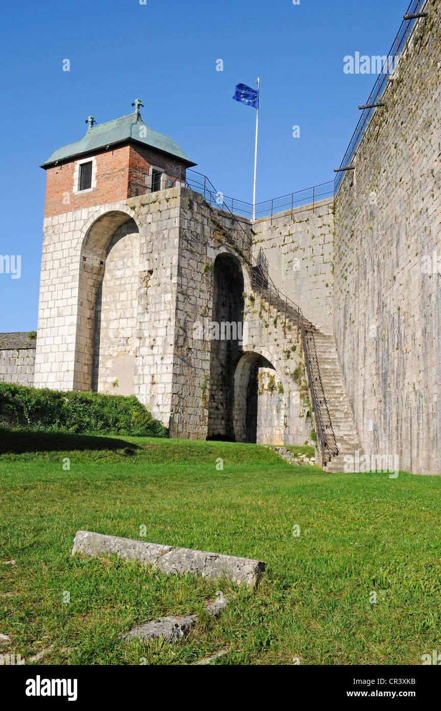 Tour du Roi Tower, La Citadelle, Citadel, fortifications of Vauban, UNESCO World Heritage Site, Besancon, department of Doubs Stock Photo