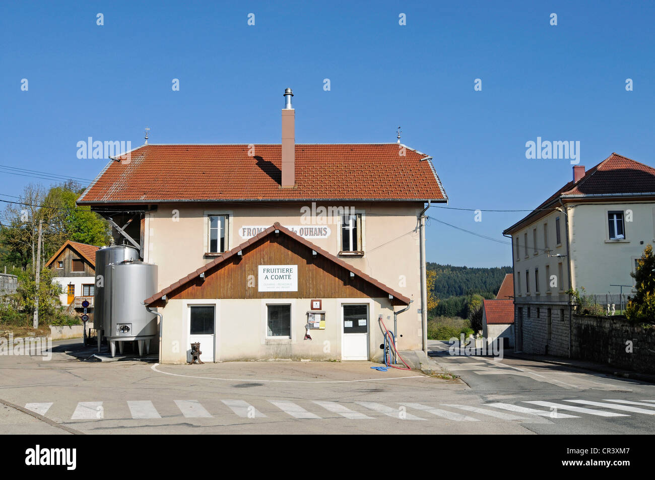 Cheese dairy, Ouhans, Pontarlier, departement of Doubs, Franche-Comte, France, Europe, PublicGround Stock Photo