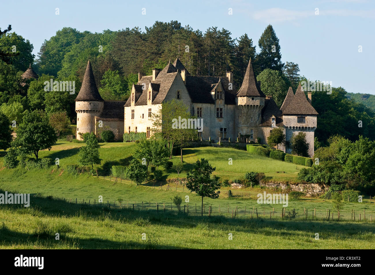 France Dordogne Perigord Noir Saint Amand De Coly Labelled Les Plus Beaux Villages De France Chateau De La Grande Filolie Stock Photo Alamy