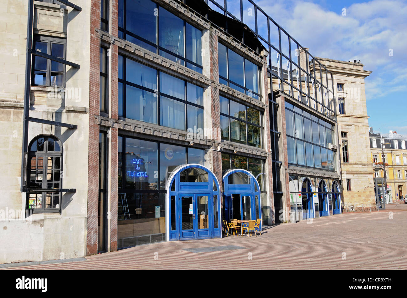 Cafe, theatre, Belfort, Franche-Comte, France, Europe, PublicGround