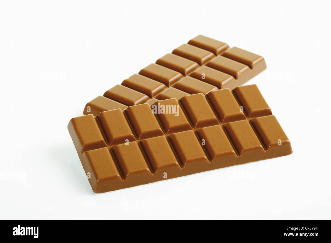 Two bars of chocolate Stock Photo Alamy