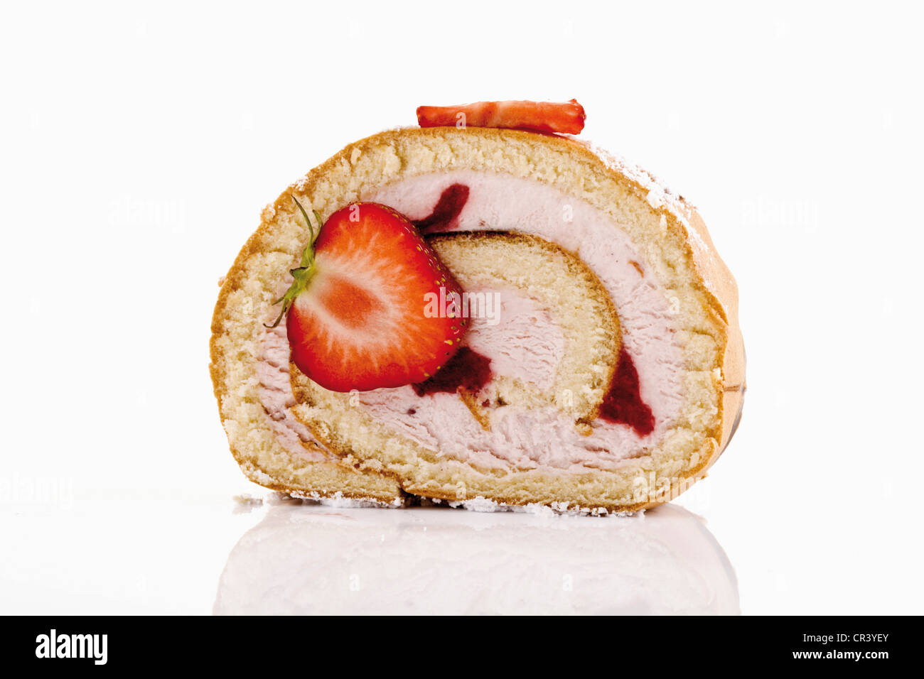 A piece of strawberry cake Stock Photo - Alamy