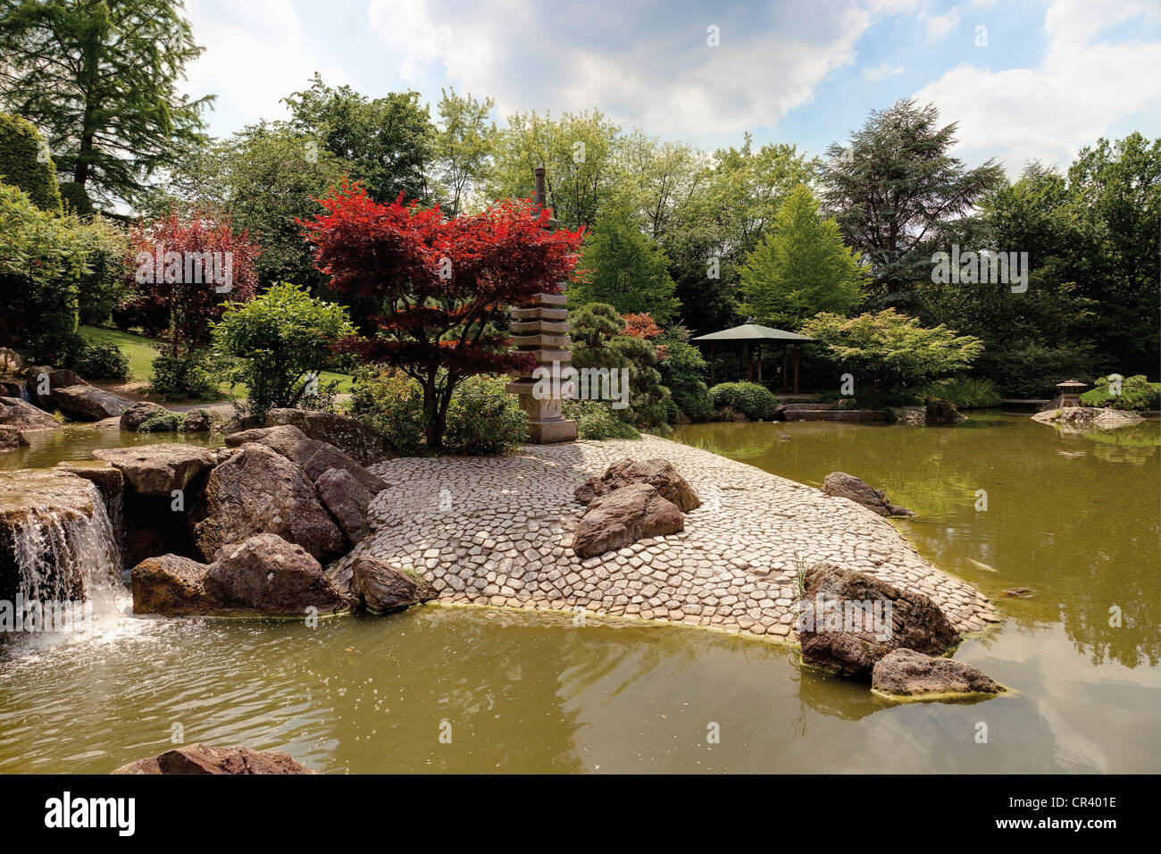 Japanese Garden, Bonn, North RhineWestphalia, Germany, Europe Stock