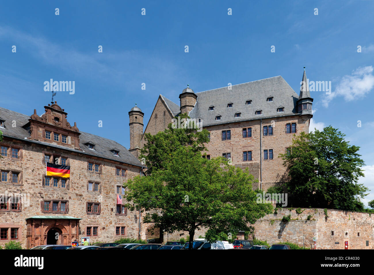 Marburger Schloss castle, Marburg, Hesse, Germany, Europe Stock Photo