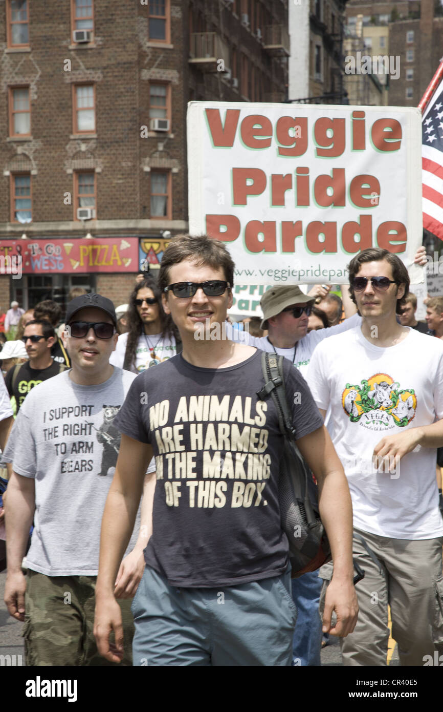 Annual Veggie Pride Parade in Greenwich Village, New York City Stock